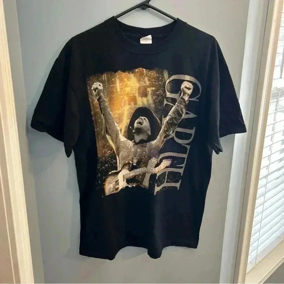 Garth Brooks Kansas City Tour Concert 9 Times 2007 Country Sz L Black T Shirt - Picture 1 of 4